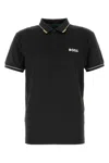 Hugo Boss Boss Black Stretch Polyester Polo Shirt In Black