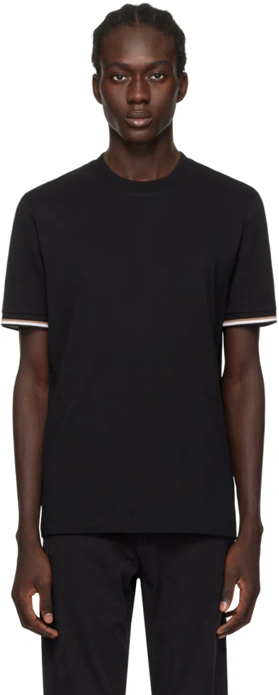 Hugo Boss Black Stripe Cuffs T-shirt