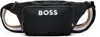 Hugo Boss Black Structured Logo Belt Bag In 001-black