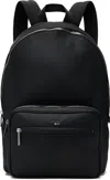 Hugo Boss Black Structured Signature Trims Backpack In Black