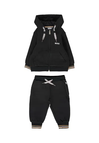 Hugo Boss Black Suit For Baby Boy With Logo