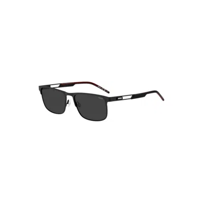 Hugo Boss Black Sunglasses With Rubber Logo In Multi