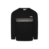 Hugo Boss Black Sweater For Boy With Logo In Black