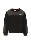 Hugo Boss Panelled Long-sleeved Sweatshirt In Black