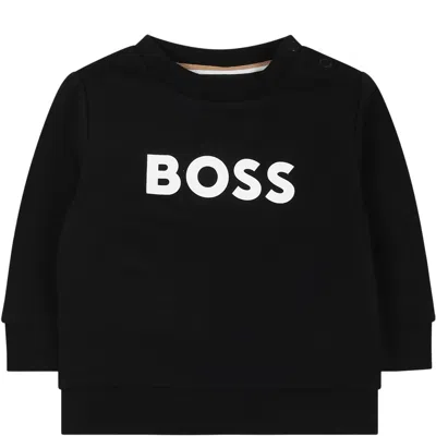 Hugo Boss Black Sweatshirt With Logo For Baby Boy