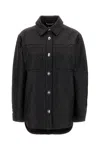 Hugo Boss Black Synthetic Leather Shirt In 001