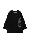 Hugo Boss Black T-shirt For Baby Boy With Logo In Black