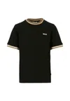 Hugo Boss Black T-shirt For Boy With With Logo In Black