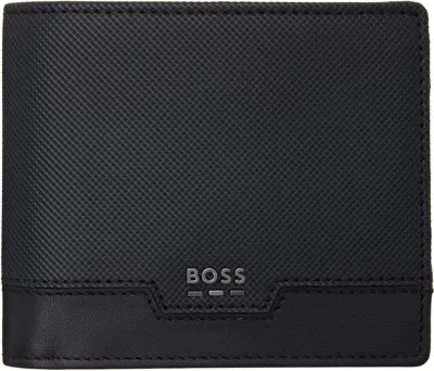 Hugo Boss Black Textured Faux-leather Wallet
