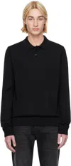 Hugo Boss Black Two-button Polo In 001-black