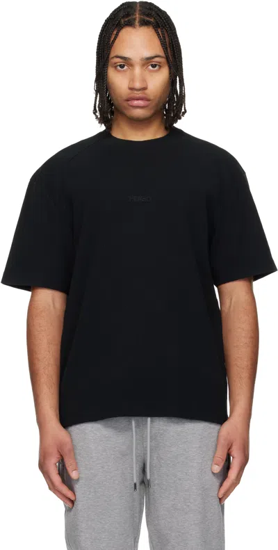 Hugo Boss Black Waffle-structured Cotton T-shirt