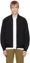 Hugo Boss Black Water-repellent Bomber Jacket In 001-black
