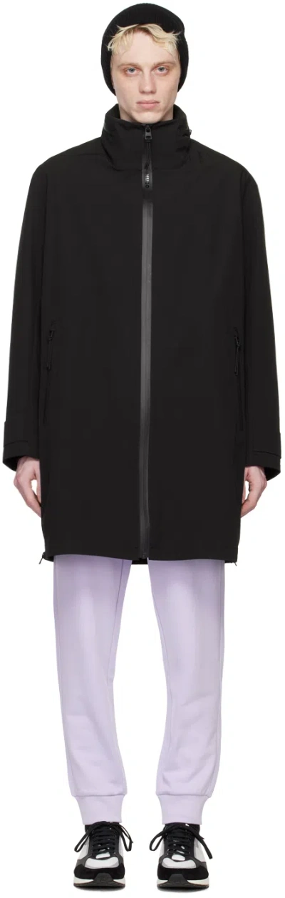 Hugo Boss Black Water-repellent Coat In Black 001