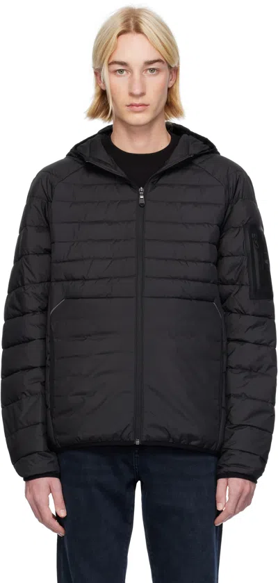 Hugo Boss Black Water-repellent Jacket In 001-black