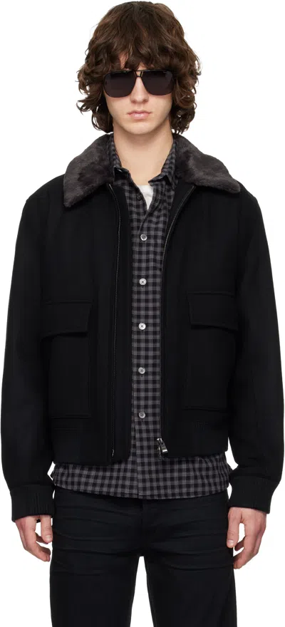 Hugo Boss Black Wool-cashmere Jacket