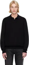 Hugo Boss Black Wool Sweater In 001-black