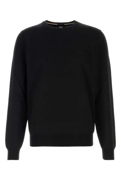 HUGO BOSS BLACK WOOL SWEATER