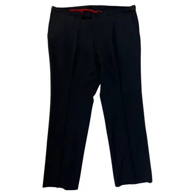 Pre-owned Hugo Boss Black Wool Trousers Pants, Size 38