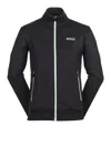 Hugo Boss Black Zip Jacket With Contrast Logo In Black