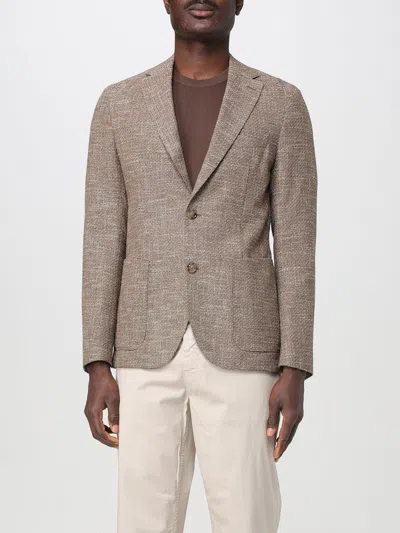 Hugo Boss Single-breasted Blazer In 褐色