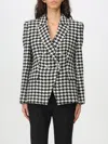 Hugo Boss Boss Jia Houndstooth Double Breasted Blazer In Schwarz