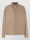 Hugo Boss Blazer Jacket Elasticated Cuffs Hem Pockets In Neutral