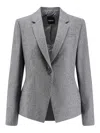 Hugo Boss Blazer Jia9 In Lana Manteco In Gray