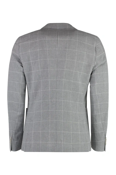 Hugo Boss Blend Cotton Two-pieces Suit In Grey