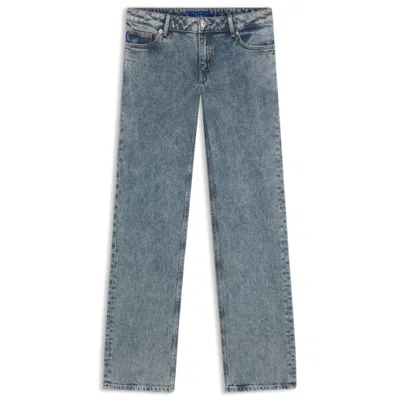 Hugo Boss Blue Boot-cut Jeans In Stretch Denim