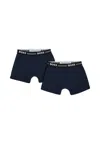 Hugo Boss Blue Boxer Shorts Set For Boy With Logo In Blue
