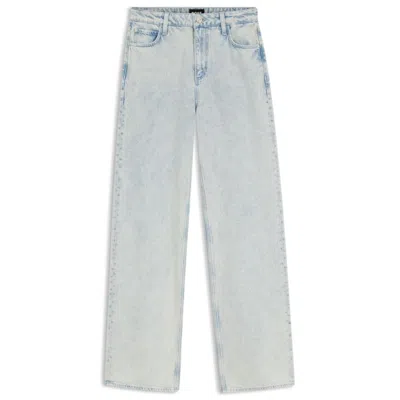 Hugo Boss Blue Boyfriend-fit Jeans In Rigid Denim