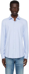 Hugo Boss Boss Poplin Shirt In 459-light/pastelblue