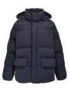 Hugo Boss Water-repellent Puffer Jacket With Double B Monogram In Blue