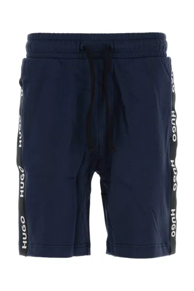 Hugo Boss Blue Cotton Bermuda Shorts