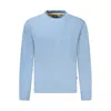 Hugo Boss Light Blue Cotton Men Sweater In Blue