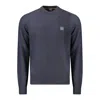 Hugo Boss Blue Cotton Men Sweater