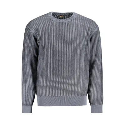 HUGO BOSS BLUE COTTON MEN SWEATER