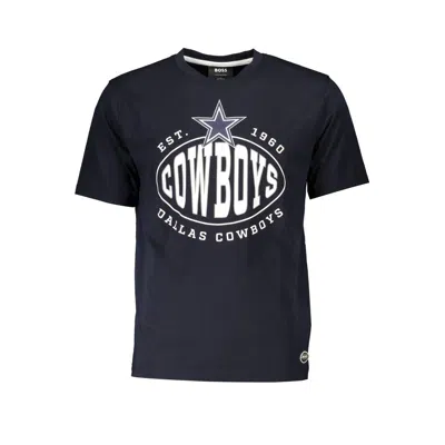 Hugo Boss Blue Cotton Men T-shirt