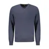 Hugo Boss Blue Cotton Men Sweater In Blue