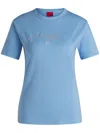 Hugo Boss Hugo Woman T-shirt Light Blue Size L Cotton In Blue
