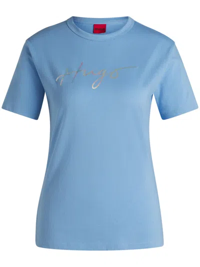 Hugo Boss Blue Crewneck Logo T-shirt