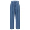 Hugo Boss Blue-denim Jeans With A Wide Leg In Blue