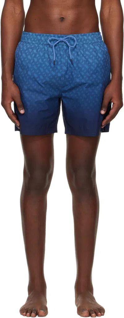 Hugo Boss Blue Logo-badge Swim Shorts