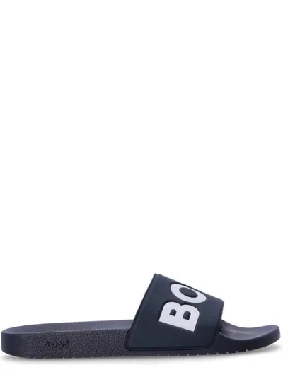 Hugo Boss Blue Logo Slides
