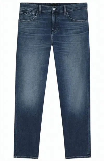 Hugo Boss Blue Maine Tapered Denim Jeans