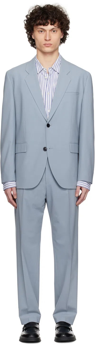 Hugo Boss Blue Modern-fit Suit In 483-open Blue
