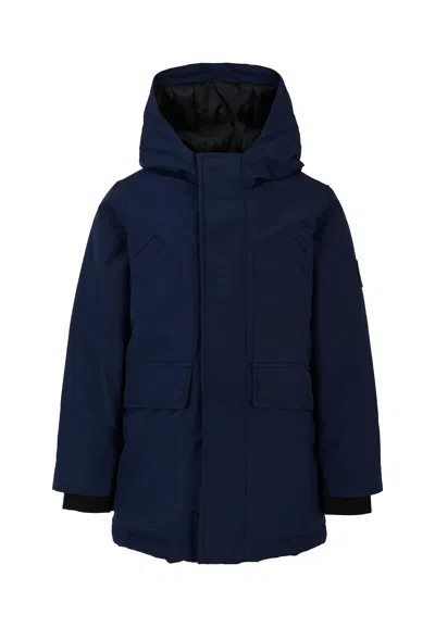 Hugo Boss Kids' Blue Parka For Boy With Logo