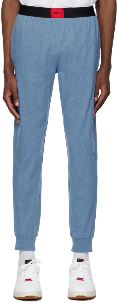 Hugo Boss Blue Patch Sweatpants In 420 - Medium Blue
