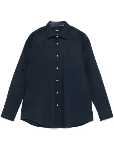 Hugo Boss Blue Plain Shirt