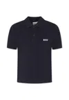 Hugo Boss Blue Polo For Boy With Logo In Blue